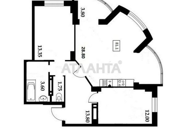 2-rooms apartment apartment by the address st. Shkolnaya (area 81 m²) - Atlanta.ua - photo 12
