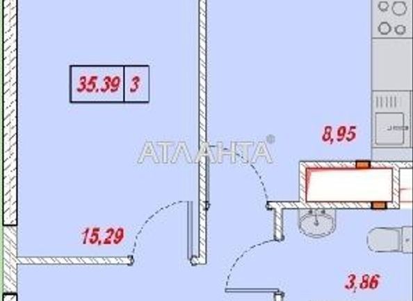 1-комнатная квартира по адресу ул. Косвенная (площадь 35,8 м²) - Atlanta.ua - фото 3