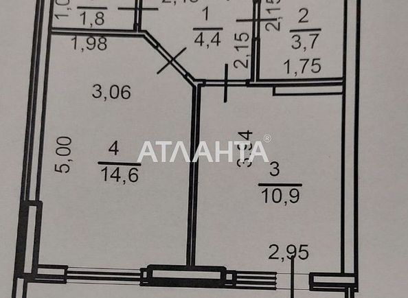 1-комнатная квартира по адресу Небесной Сотни пр. (площадь 44,1 м²) - Atlanta.ua - фото 2
