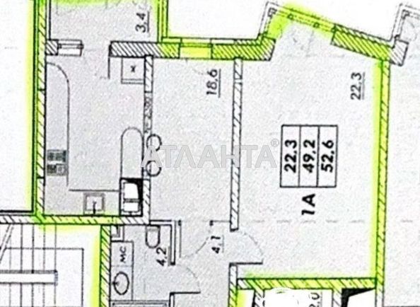 1-кімнатна квартира за адресою вул. Прохорівська (площа 52,6 м²) - Atlanta.ua