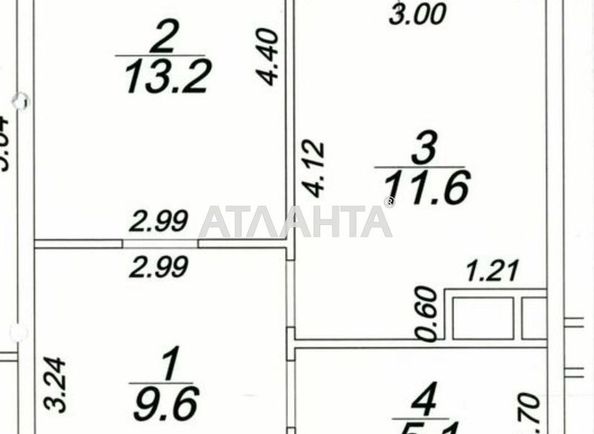 1-кімнатна квартира за адресою вул. Краснова (площа 41 м²) - Atlanta.ua - фото 2