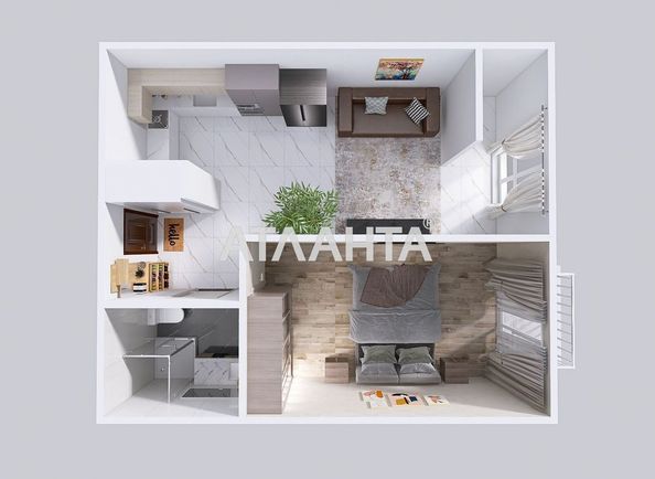 1-room apartment apartment by the address st. Roksolyani (area 45,2 m²) - Atlanta.ua - photo 15