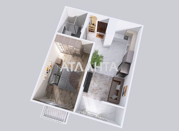 1-room apartment apartment by the address st. Roksolyani (area 45,2 m²) - Atlanta.ua - photo 19