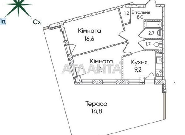 1-room apartment apartment by the address st. Paustovskogo (area 66,9 m²) - Atlanta.ua - photo 5