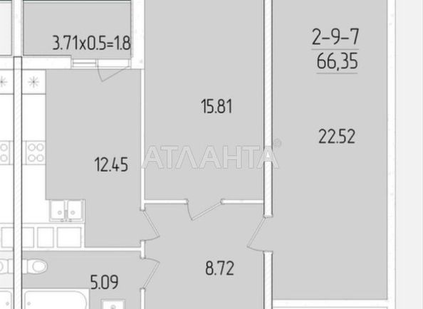 2-кімнатна квартира за адресою вул. Краснова (площа 66,4 м²) - Atlanta.ua - фото 6