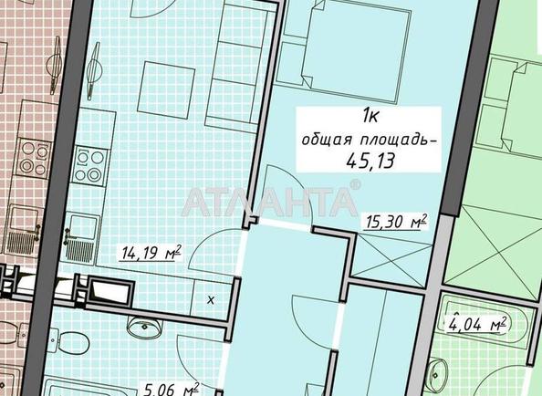 1-кімнатна квартира за адресою Курортний пров. (площа 45,1 м²) - Atlanta.ua - фото 2