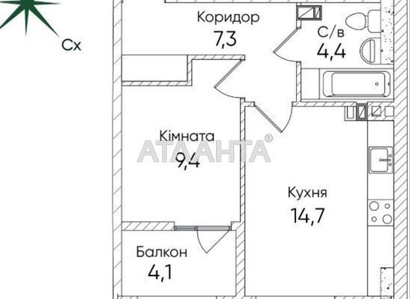 1-room apartment apartment by the address st. Paustovskogo (area 39,9 m²) - Atlanta.ua - photo 5