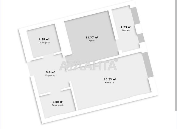 1-room apartment apartment by the address st. Mikolaychuka I ul (area 42,5 m²) - Atlanta.ua - photo 2