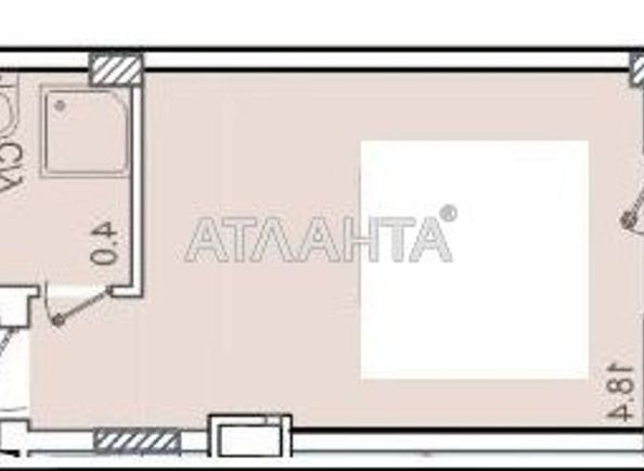1-кімнатна квартира за адресою вул. Бочарова ген. (площа 15,3 м²) - Atlanta.ua - фото 2