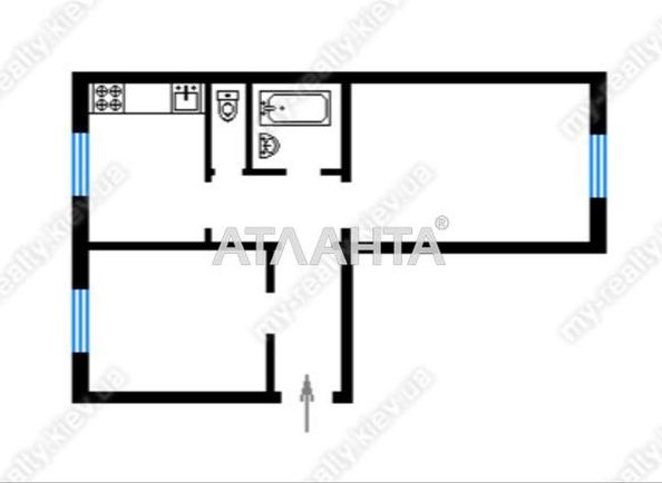 2-комнатная квартира по адресу ул. Кустанайская (площадь 45 м²) - Atlanta.ua - фото 10