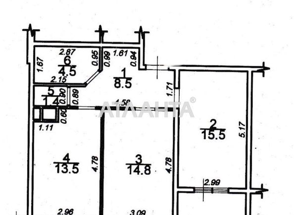 2-кімнатна квартира за адресою вул. Басейна (площа 61,8 м²) - Atlanta.ua - фото 15