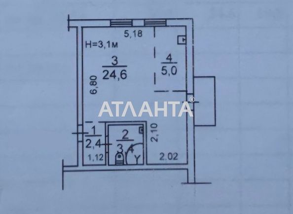 1-кімнатна квартира за адресою вул. Грецька (площа 36 м²) - Atlanta.ua - фото 9