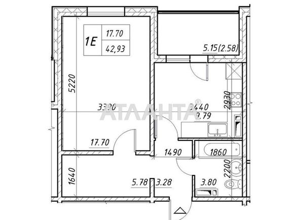 1-room apartment apartment by the address st. Konoplyanskaya (area 43 m²) - Atlanta.ua - photo 8