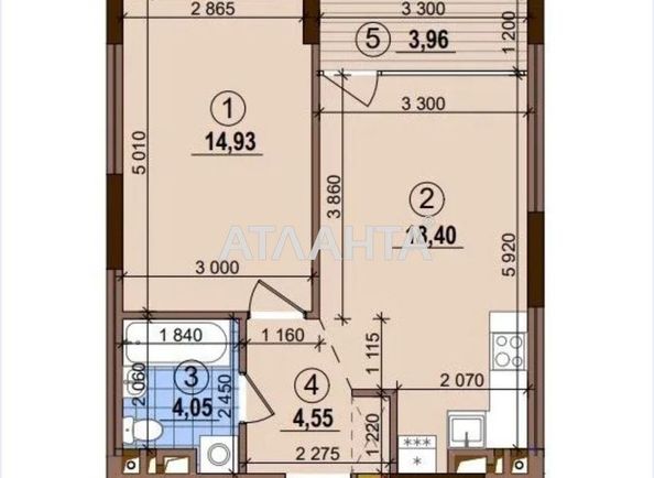 1-кімнатна квартира за адресою вул. Сімї Крістерів (площа 44,6 м²) - Atlanta.ua - фото 24