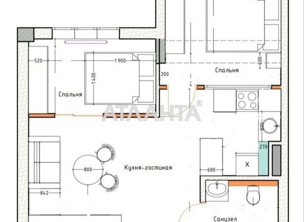 2-rooms apartment apartment by the address st. Nikolaevskaya (area 42,2 m²) - Atlanta.ua - photo 11