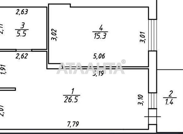 1-room apartment apartment by the address st. Rudnenska (area 49,7 m²) - Atlanta.ua - photo 7