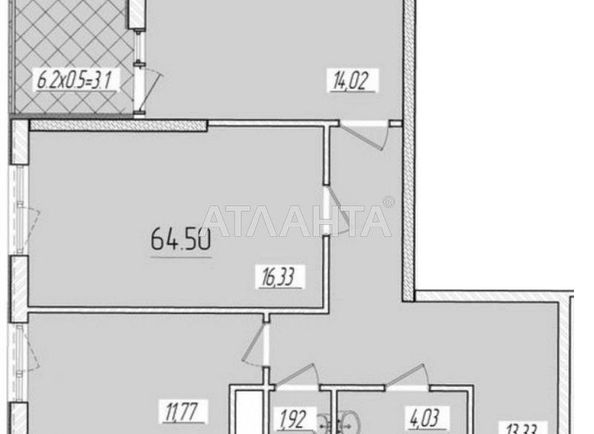2-комнатная квартира по адресу ул. Краснова (площадь 65 м²) - Atlanta.ua - фото 2