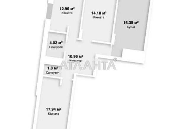3-rooms apartment apartment by the address st. Knyagini Olgi ul (area 82 m²) - Atlanta.ua - photo 2