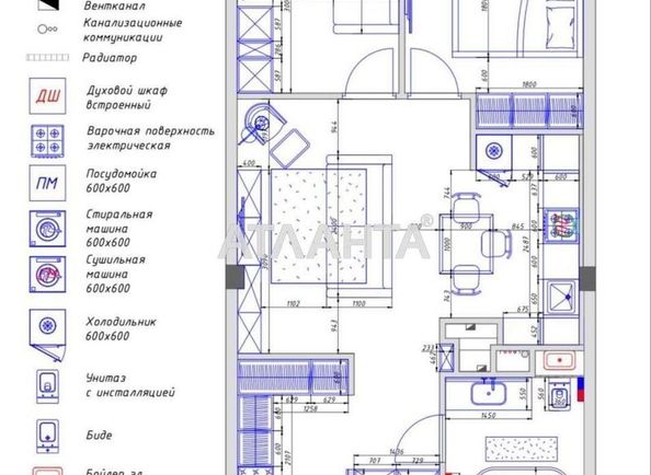 2-кімнатна квартира за адресою вул. Макаренка (площа 60 м²) - Atlanta.ua - фото 9