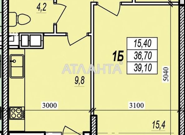 1-комнатная квартира по адресу ул. Прохоровская (площадь 40 м²) - Atlanta.ua