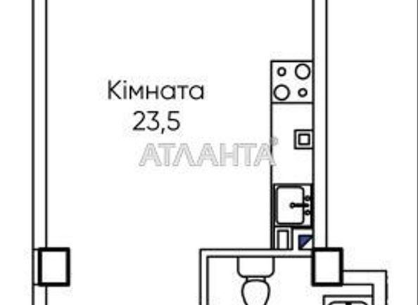 1-комнатная квартира по адресу ул. Паустовского (площадь 28,8 м²) - Atlanta.ua - фото 4