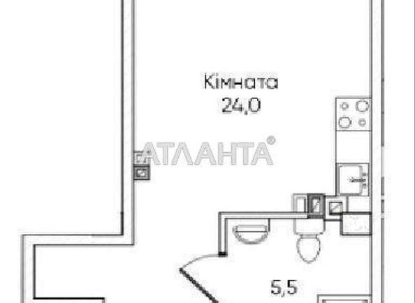 1-комнатная квартира по адресу ул. Паустовского (площадь 29,5 м²) - Atlanta.ua - фото 5