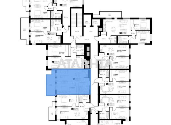 1-room apartment apartment by the address st. Galitskaya (area 45,4 m²) - Atlanta.ua - photo 12