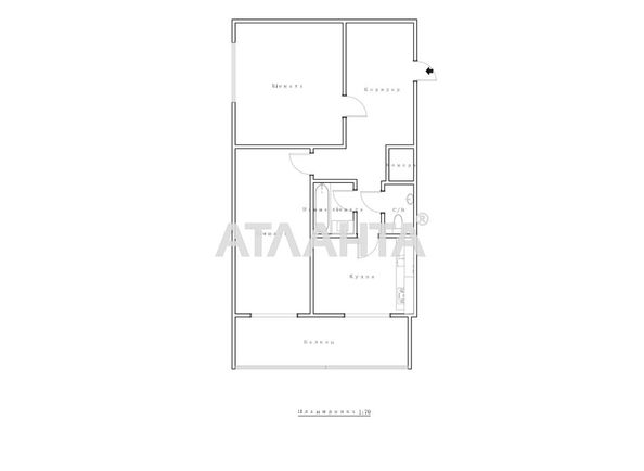 2-кімнатна квартира за адресою вул. Головна (площа 59 м²) - Atlanta.ua - фото 22