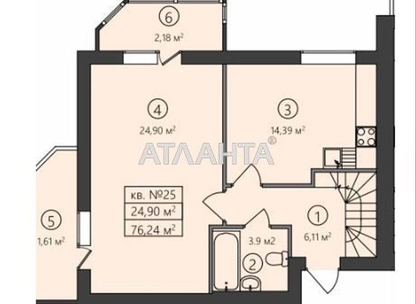 2-rooms apartment apartment by the address st. Semeynaya (area 74 m²) - Atlanta.ua - photo 12