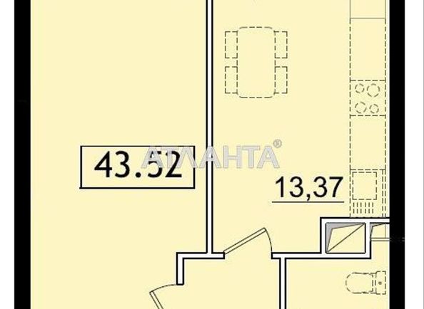 1-комнатная квартира по адресу ул. Сахарова (площадь 40 м²) - Atlanta.ua - фото 7