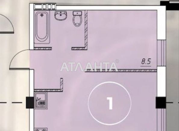1-room apartment apartment by the address st. Inglezi 25 chapaevskoy div (area 33,4 m²) - Atlanta.ua - photo 8