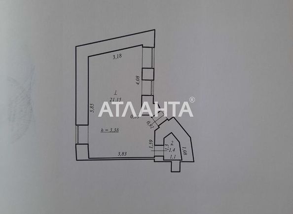 1-кімнатна квартира за адресою вул. Шпитальна (площа 22,6 м²) - Atlanta.ua - фото 9
