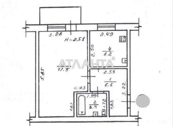 1-room apartment apartment by the address st. Frantsuzskiy bul Proletarskiy bul (area 34,2 m²) - Atlanta.ua - photo 6