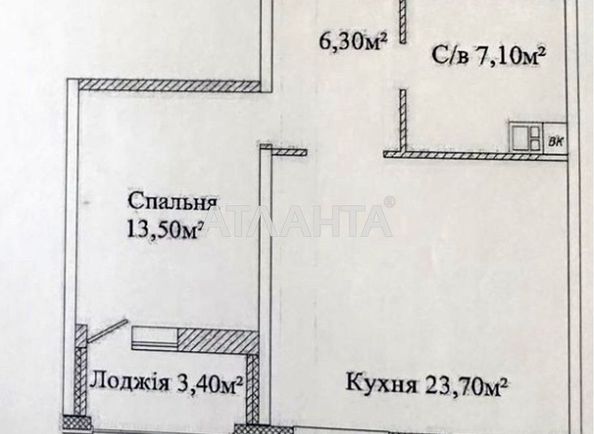 1-кімнатна квартира за адресою вул. Жаботинського (площа 52 м²) - Atlanta.ua - фото 4