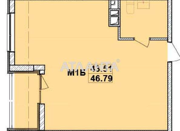 1-кімнатна квартира за адресою вул. Франка Івана (площа 45,5 м²) - Atlanta.ua - фото 2