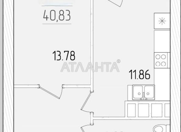 1-комнатная квартира по адресу ул. Краснова (площадь 40,8 м²) - Atlanta.ua - фото 18