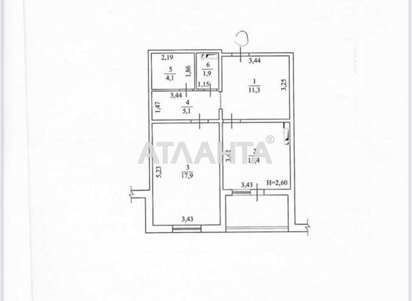 1-кімнатна квартира за адресою вул. Коноплянська (площа 54,3 м²) - Atlanta.ua - фото 9