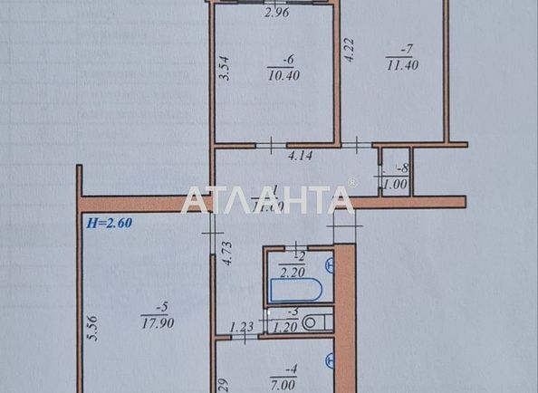 3-rooms apartment apartment by the address st. Zalozetskogo Volodimira (area 66,1 m²) - Atlanta.ua - photo 30