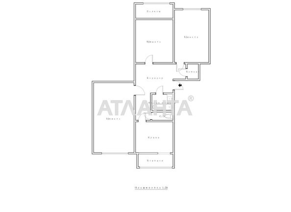 3-rooms apartment apartment by the address st. Zalozetskogo Volodimira (area 66,1 m²) - Atlanta.ua - photo 36