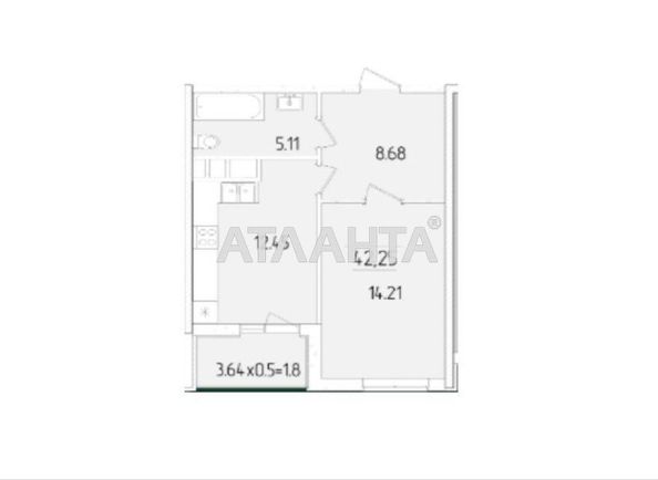 1-кімнатна квартира за адресою вул. Краснова (площа 43 м²) - Atlanta.ua - фото 14