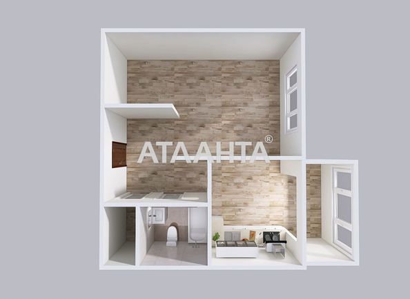 1-кімнатна квартира за адресою вул. Текстильників (площа 42 м²) - Atlanta.ua - фото 14