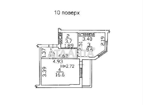 1-room apartment apartment by the address st. Raduzhnyy m n (area 37 m²) - Atlanta.ua - photo 2