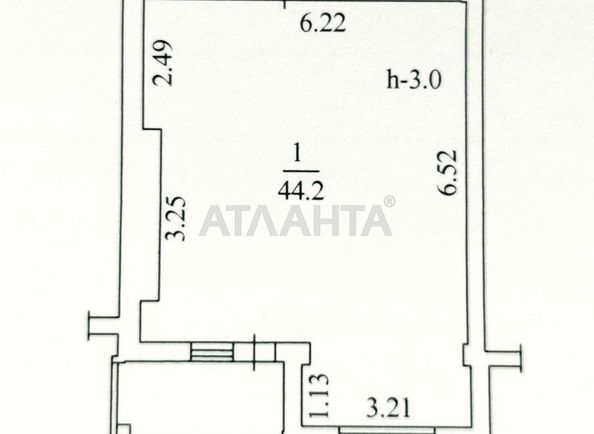 1-room apartment apartment by the address st. Tramvaynaya (area 44,3 m²) - Atlanta.ua - photo 8