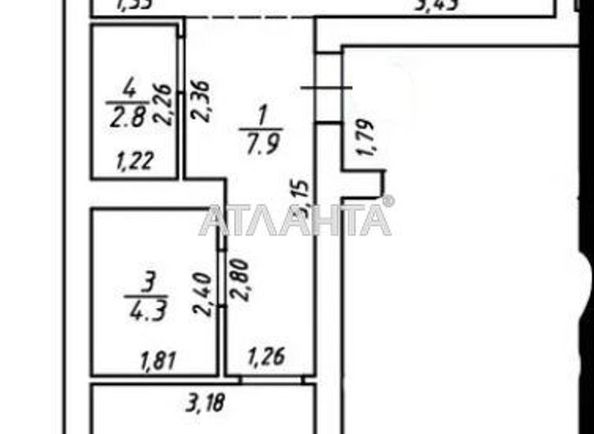 1-кімнатна квартира за адресою вул. Рудненська (площа 60,5 м²) - Atlanta.ua - фото 3