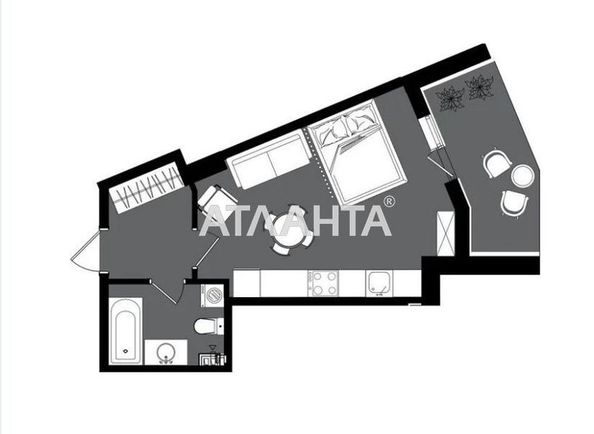1-room apartment apartment by the address st. Dacha Kovalevskogo Amundsena (area 30,6 m²) - Atlanta.ua - photo 5