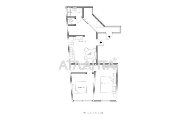 2-кімнатна квартира за адресою Замарстинівська вул. (площа 55,3 м²) - Atlanta.ua - фото 22