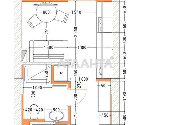1-room apartment apartment by the address st. Bocharova gen (area 25 m²) - Atlanta.ua - photo 4