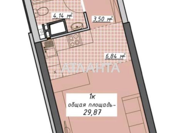 1-room apartment apartment by the address st. Kurortnyy per (area 29,9 m²) - Atlanta.ua - photo 7