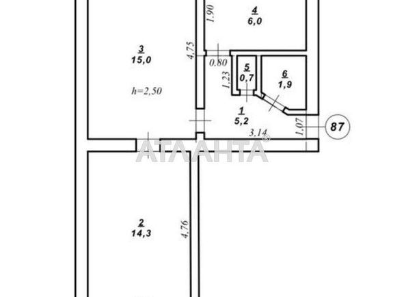 2-rooms apartment apartment by the address st. Rubchaka (area 43,1 m²) - Atlanta.ua - photo 11