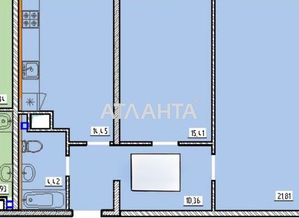 2-rooms apartment apartment by the address st. Zhemchuzhnaya (area 65,8 m²) - Atlanta.ua - photo 19